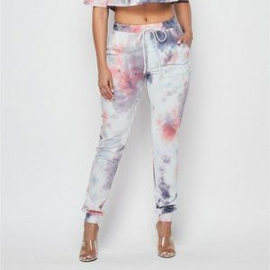 Hot and Delicious Tie Dye Jogger Pants Size Large NWT